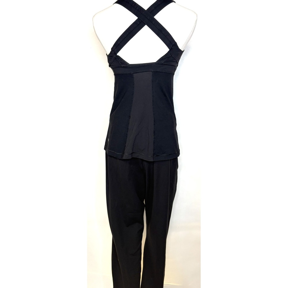 Lululemon On the Fly 7/8 Pant Black Luxtreme Joggers Size 8 Drawstring Travel - Picture 4 of 9